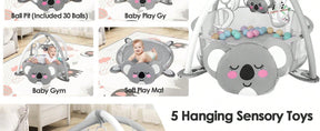 4-In-1 Baby Play Mat Baby Gym,Mat For Floor Activity Gym Ball Pit Including 30 Balls With 5 Infant Learning Sensory Baby Toys For Newborn Toddler To Develop Motor Cognition Boy & Girl Spring Halloween Gifts