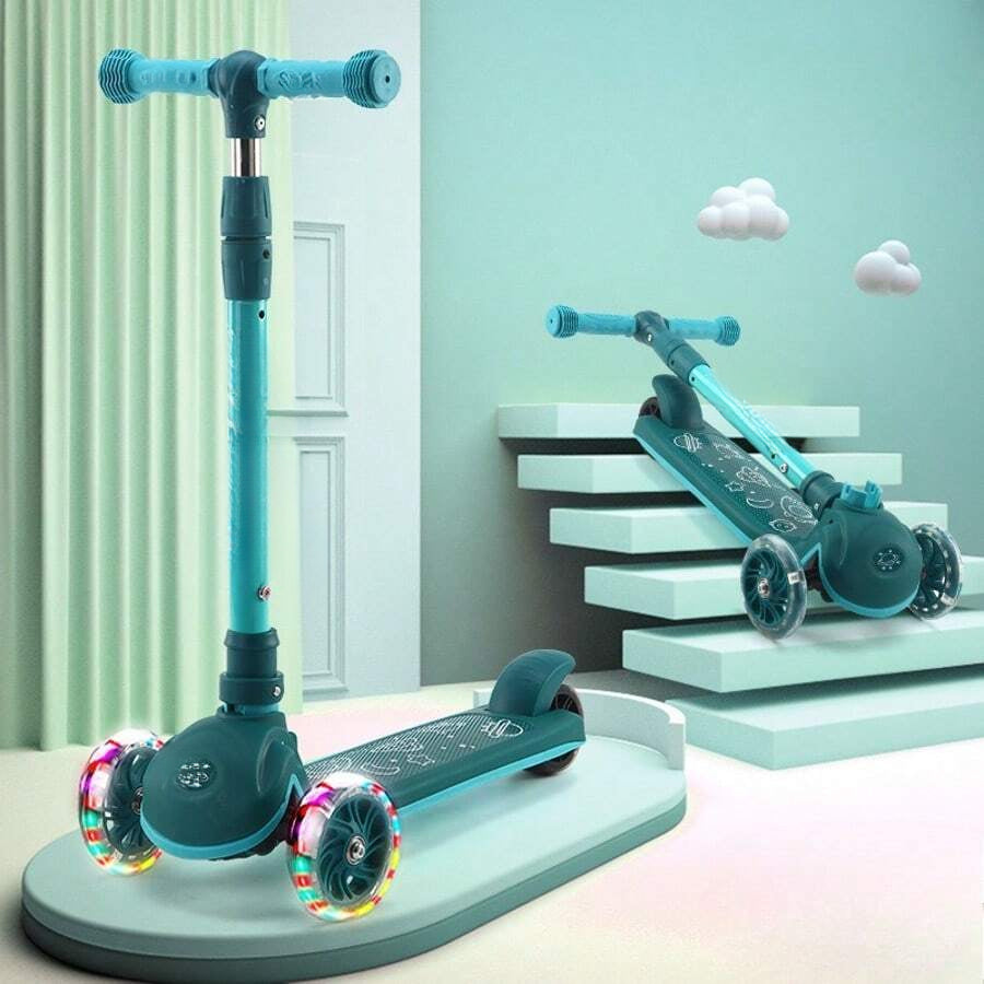 3-10 Year Old Kids Kick Scooter With Brake - Adjustable Height Handlebar, Lightweight Aluminum Frame, Wide Non-Slip Deck