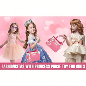Play Purse For Little Girls, Pretend Princess PlayGirls Toys For 3 4 5 6 7 8 Year Old, Toddler Pursewith Accessories, Kids Toy Purse Birthday ForGirs Ages 3-5 4-5 6-8