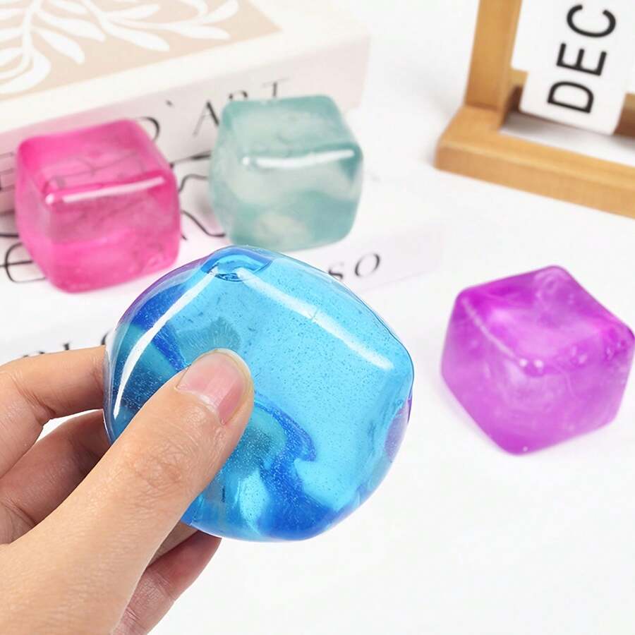 3 Pcs Colorful Relaxation Soft Blocks - Slow Rise, Stress Relief Ball Sensory Toys, Reduce Anxiety, Class Prizes, Thanksgiving, Christmas Gifts, 2025 New Year Gifts (Random Colors)