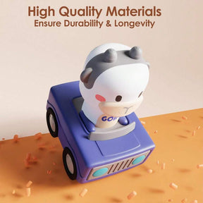 Press To Go Car Toys For Toddlers 1-3, Baby Animal Racing Cars, Infant Play Vehicle Set, BabyPush Go Friction Car Toys For 18+ Months, Birthday Gifts For 1-2 Years Old Boys