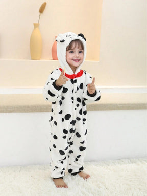 Spotted Dog Costume For Toddlers, Kids Animal Inspired Jumpsuit, Dress Up Playwear Outfit For Boys & Girls, Children's Cosplay Clothes