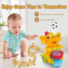 Baby Musical Crawling Toy With Lights, Sounds, Blowing Ball, Infant Sensory Toys, Birthday Gifts For Kids Boy Girl 3+ Years