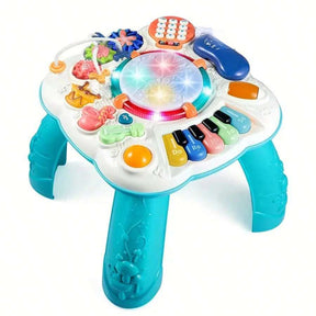 Children's Interactive Luminous Music Activity Table - Adjustable And Detachable Legs, Simulated Piano Keys, Sensory Training Toys,
