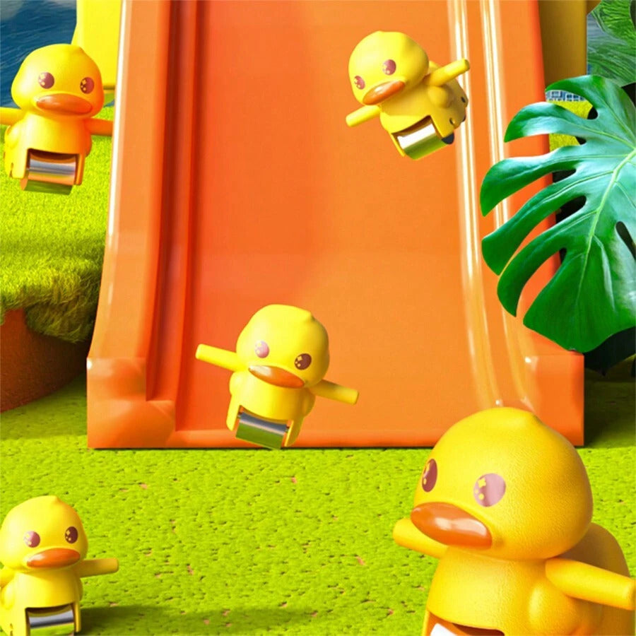 Small Duck Climbing Stairs Duck Roller Kids Toys, Electric Automatic Track Slide Stairs Coaster Toys With 6 Duck For Kids, Indoor Toy With Led Flashing Lights Small Duck Slide Toy For 3-8 Kids Birthday Gifts Boys Girls