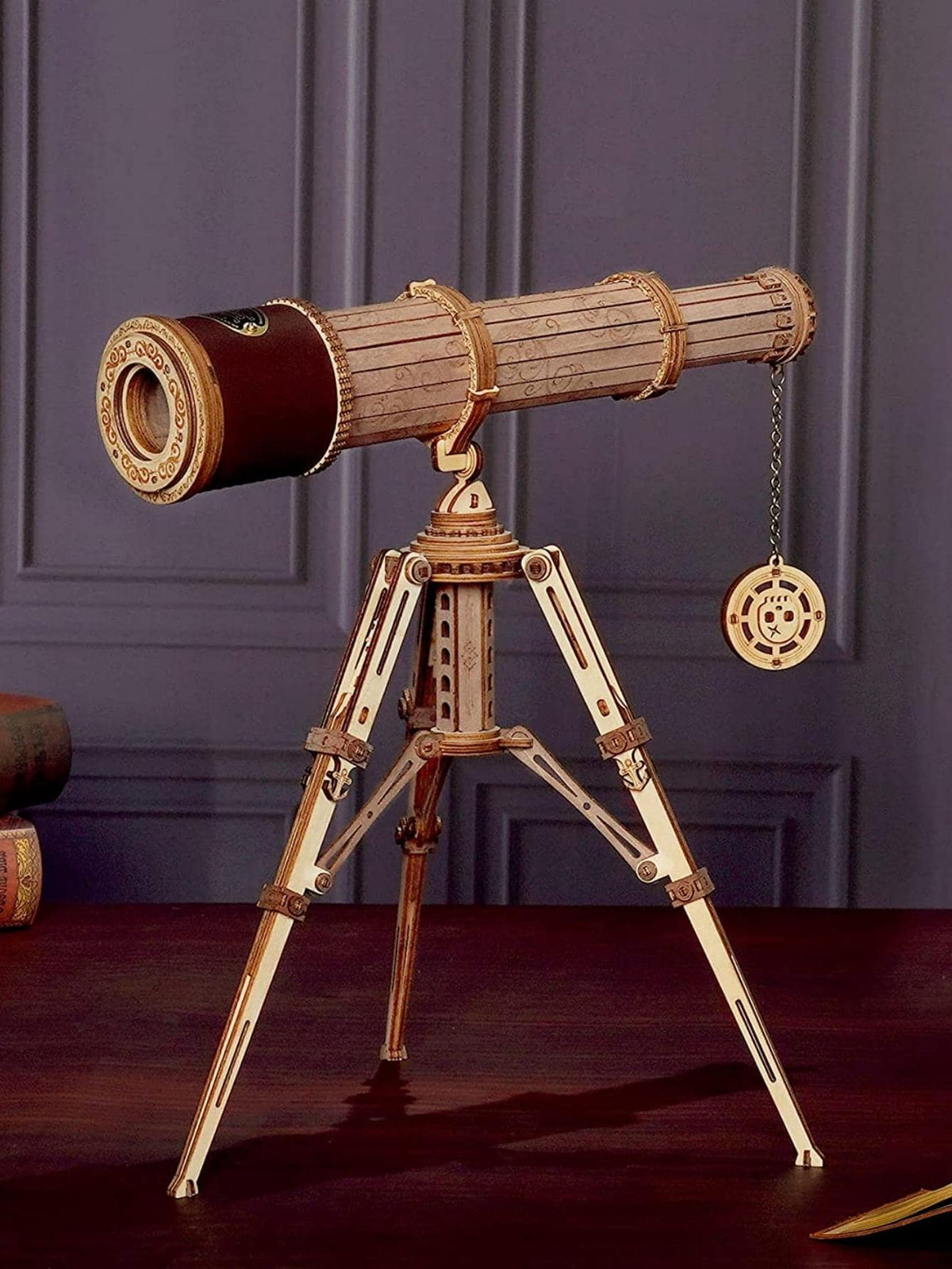 Monocular Telescope 3D Wooden Puzzle Craft Kits to BuildGame Assembly Toys for Children Teens Adult Birthday Gift