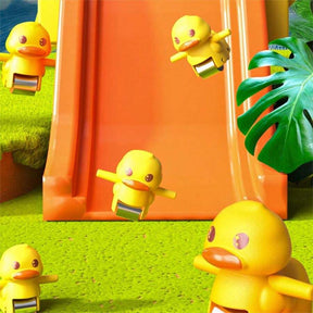 Small Duck Climbing Stairs Duck Roller Kids Toys, Electric Automatic Track Slide Stairs Coaster Toys With 6 Duck For Kids, Indoor Toy With Led Flashing Lights Small Duck Slide Toy For 3-8 Kids Birthday Gifts Boys Girls
