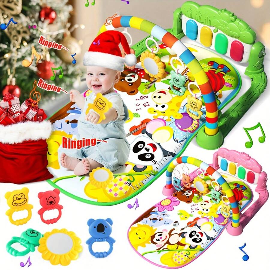 Baby Interactive Music Pedal Piano Play Mat - Fun And Educational Fitness Frame Toy For Baby,