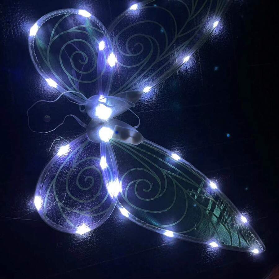 Glowing Butterfly Wings For Kids Girls, Angel Wing Fairy Wings Valentine's Day Costume Colorful Birthday Party Favors Easter