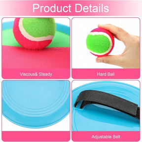 Sticky Ball Toys - Outdoor Play, Beach Toys, Throw And Ball Sets With 2 Paddles And 1Ball, Beach Play Set Playground Set For Backyard, Sea And Beach Accessories, AsHalloween, Easter, Christmas Gift