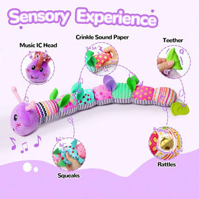 Newborn Baby Girl Gift Toys For 0 3 6 12 Months,Infant Tummy Time Toys,Musical Stuffed Animal With Multi-Sensory Crinkle, Rattle And Textures,Baby Boy Girl Halloween Gifts, Baby Stuff