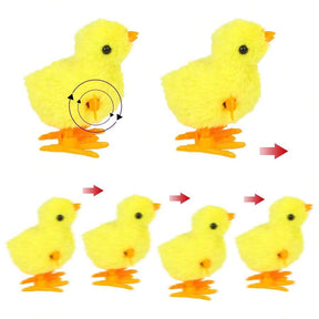12PCS Wind Up Bunny Chick Toys,Jumping Chicken And Wind-Up Bunny Clockwork Toys For Easter Egg Hunt Basket Stuffers Party Favors Box Decoration
