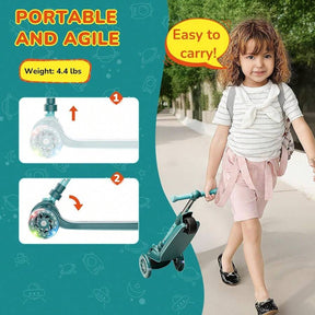3-10 Year Old Kids Kick Scooter With Brake - Adjustable Height Handlebar, Lightweight Aluminum Frame, Wide Non-Slip Deck