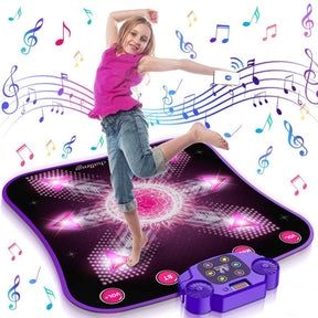 Dance Mat Toys For Girls,Pink Dance Pad With Light-Up 6-Button,5 Game Modes,Christmas & Birthday Gift For 4 5 6 7 8 9 10+ Year Old Kids
