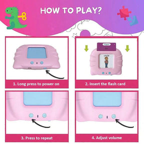 Spanish & English Talking Flash Cards For Boys And Girls Bilingual Spanish English, Learning Cards Sensory Sight Words Toys,Speech Training Toys, Educational Montessori Learning Interactive