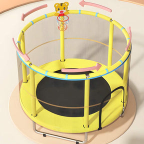 2025 Upgraded Kids Trampoline With Safety Enclosure,Indoor Outdoor Toddler Trampoline,55-Inch Kids Trampoline With Safety Net - Indoor And Outdoor Toddler Trampoline For Children Aged 3-8, With A Gap-Free Safety Design And Reinforced Jumping