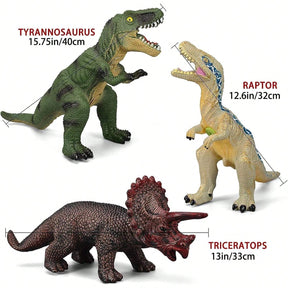 6 Piece Jumbo Dinosaur Toys For Kids And Toddlers, Dinosaur Toys For Kids 3-5, Large Soft Dinosaur Toys For Dinosaur Lovers - Perfect Dinosaur Party Favors, Birthday Gifts