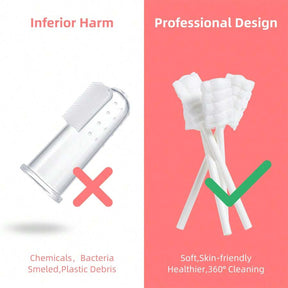 Baby Tongue Cleaner, Newborn Toothbrush,  Disposable Infant Toothbrush Clean Mouth,Gauze Gum Cleaner Oral Cleaning Stick Dental Care For 0-36 Month