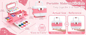 Cosmetics - Girls' Children's Makeup Set, Washable Girls' Makeup Set, Washable Children's Makeup Set, Cosmetics Gift Set, Suitable As A Birthday Or Christmas Gift For Girls Aged 3 And Above.